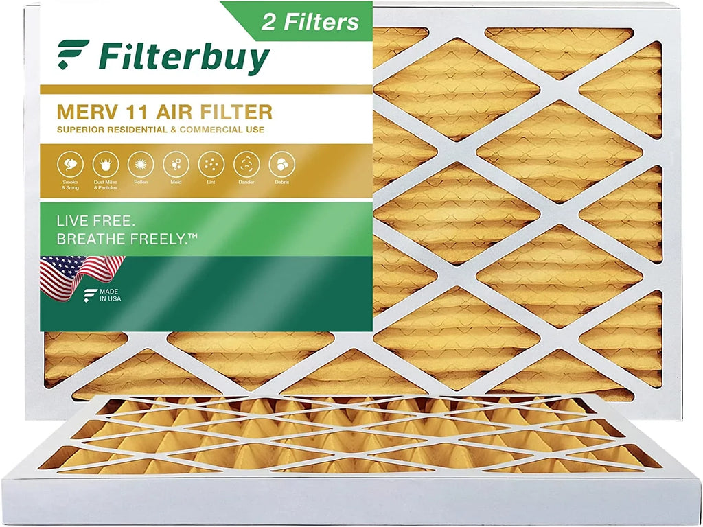 11 Filterbuy Furnace HVAC AC Pleated Filters MERV Air 15x30x2 (2-Pack)