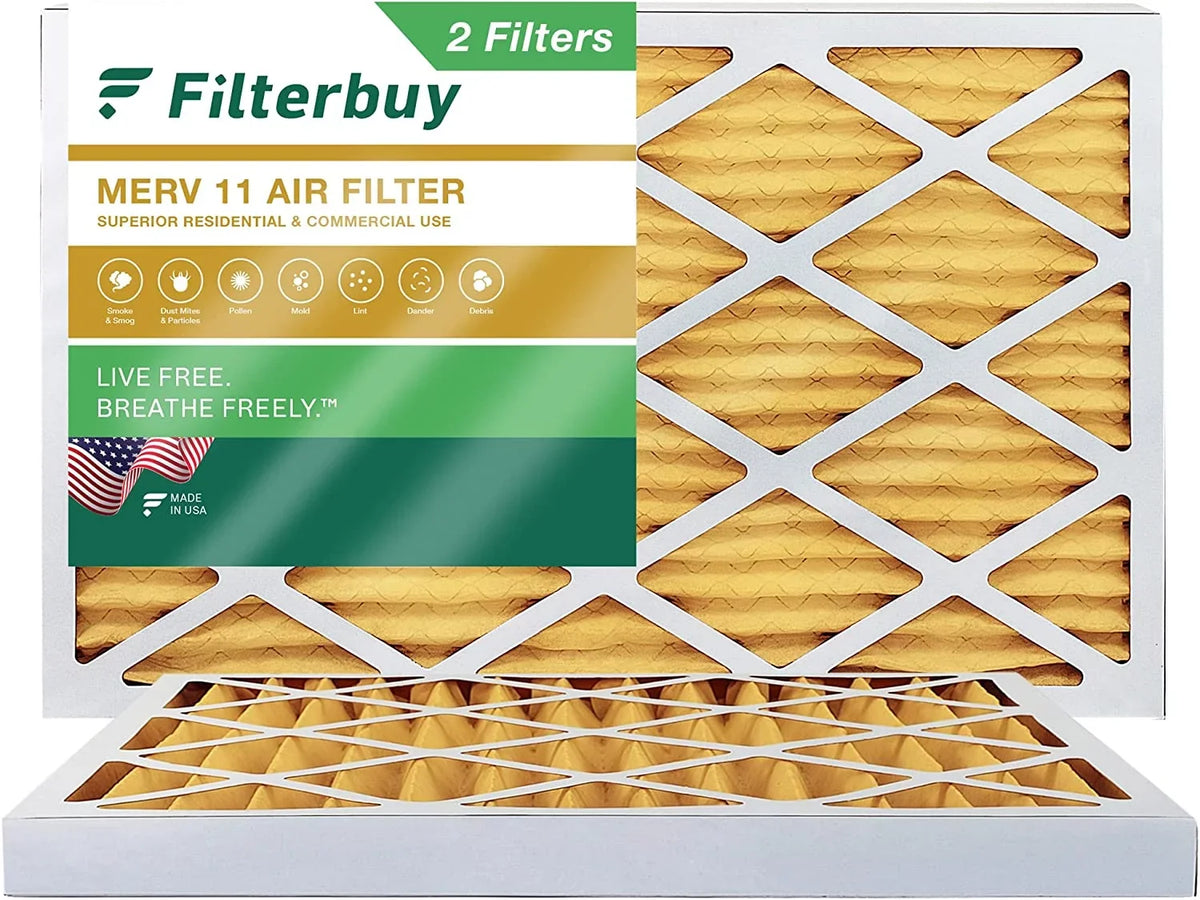 11 Filterbuy Furnace HVAC AC Pleated Filters MERV Air 15x30x2 (2-Pack)