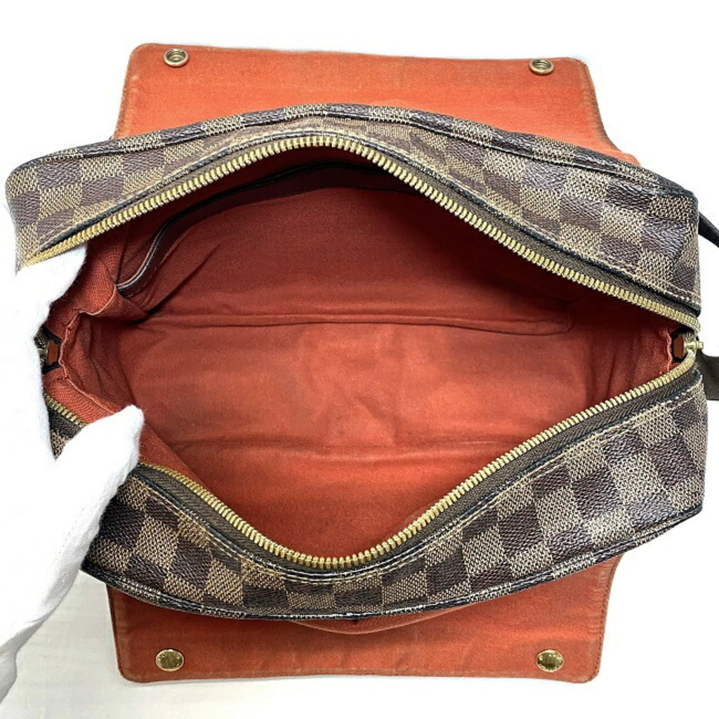 Pre-Owned Damier (Good) Vuitton Louis SR0055 Brown VUITTON Ebene Shoulder Bag N45255 LOUIS Naviglio