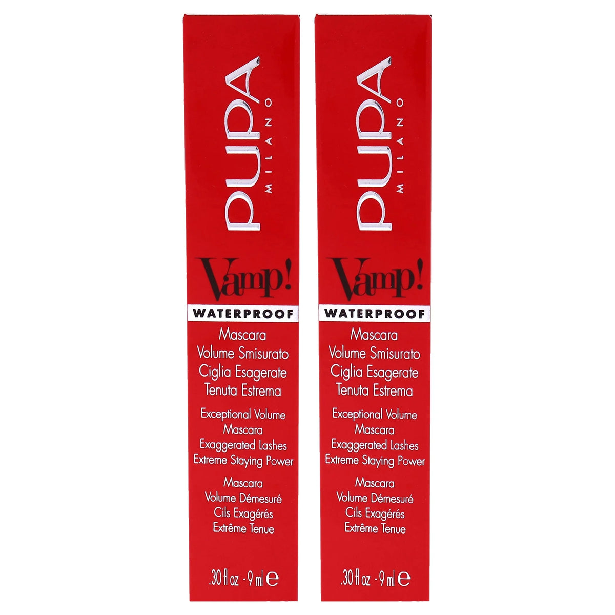 Mascara Extra Pupa of - 001 - oz Waterproof Vamp! 0.30 Milano Mascara Pack 2 -