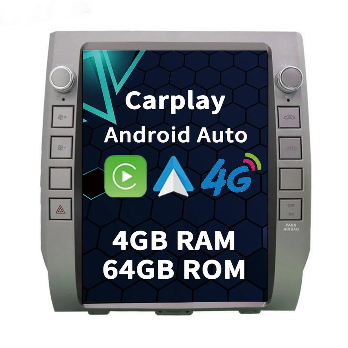 For Auto Android Tundra 2014-2020 , , Player Carplay Car Multimedia Head Toyota 4GB+64GB Radio Stereo Inch Car Built-in Unit Android 12.1