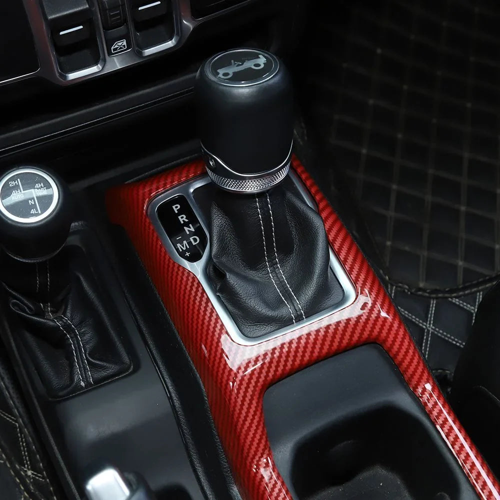 Jeep Gear Panel Cover Trim For Cup Holder Carbon Shift Red Teledu Wrangler Parts