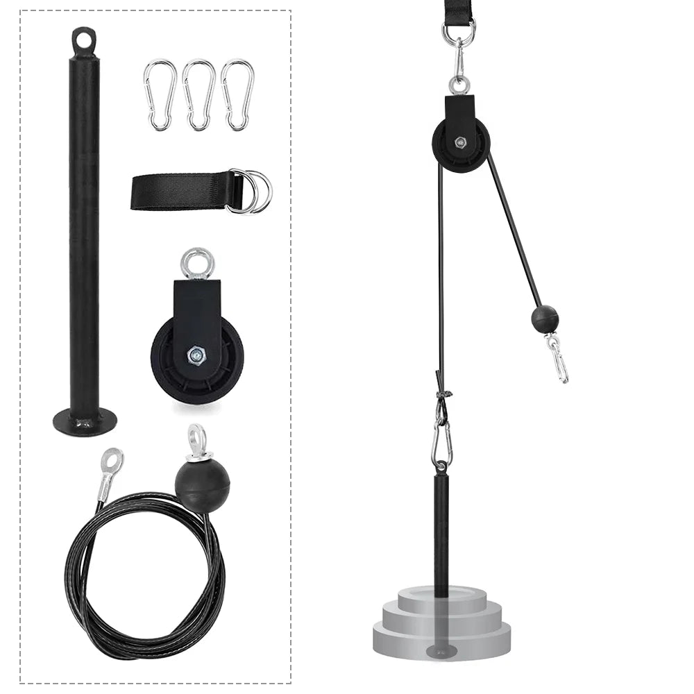 Fitness Training Cable Detachable Pin Upgraded Home Biceps System with Rotation Workout Machine Degree Tomfoto Super-Silent Pulley Gym Triceps 360 Attachment Loading Arm Pulley Equipment Strength