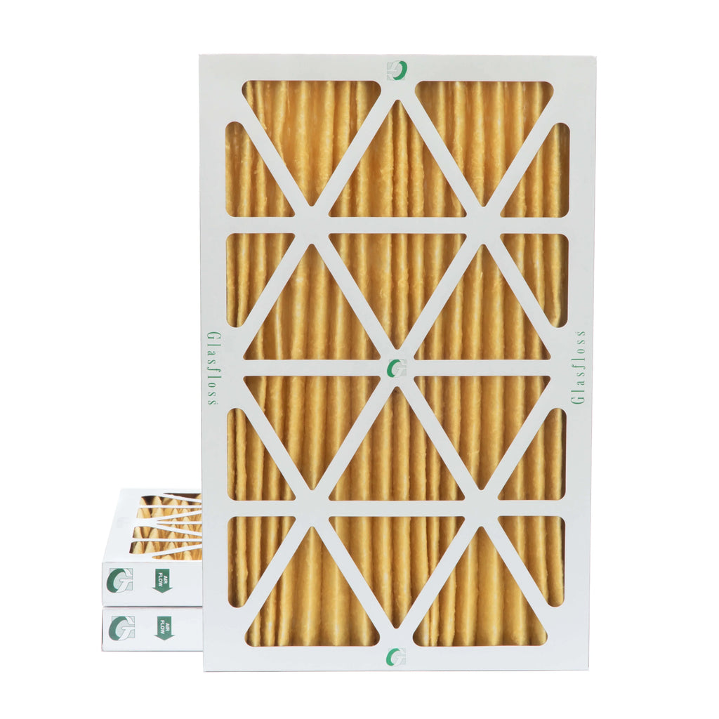 Inch Pack 12x20x2 1-3/4 of Size: 19-1/2 x by 3 Pleated Filters 2" Actual 11 Glasfloss. Air MERV 11-1/2 x