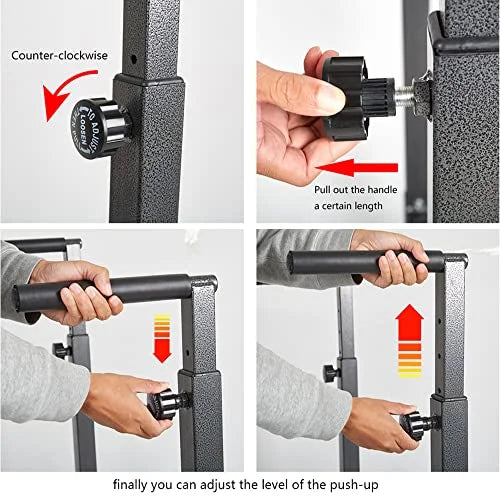 Bar, Power For Up Multi-Function Tree Home Dip Lucky Gym Tower Adjustable Dip Calisthenics Station, Pull Equipment