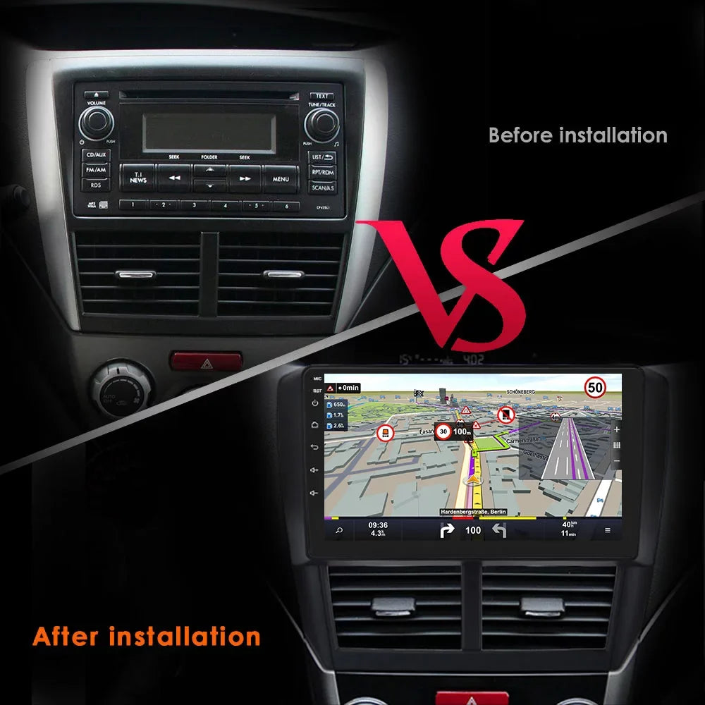 Carplay STI Impreza Car Bluetooth Stereo 8+128GB Radio Subaru Head GPS For 2008-2014 Android Wifi RDS 12 WRX Navigation Unit Forester