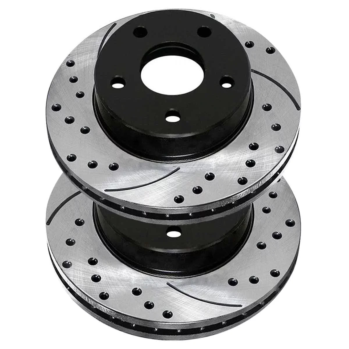 2.0L Brake 1.8L AutoShack FWD 2011 Rotors Driver Pair AWD Passenger 2008-2017 for of PR63039LR Slotted 2012 2 Mitsubishi and Front Lancer Side Drilled 2007-2010 Dodge Replacement Caliber 2.4L