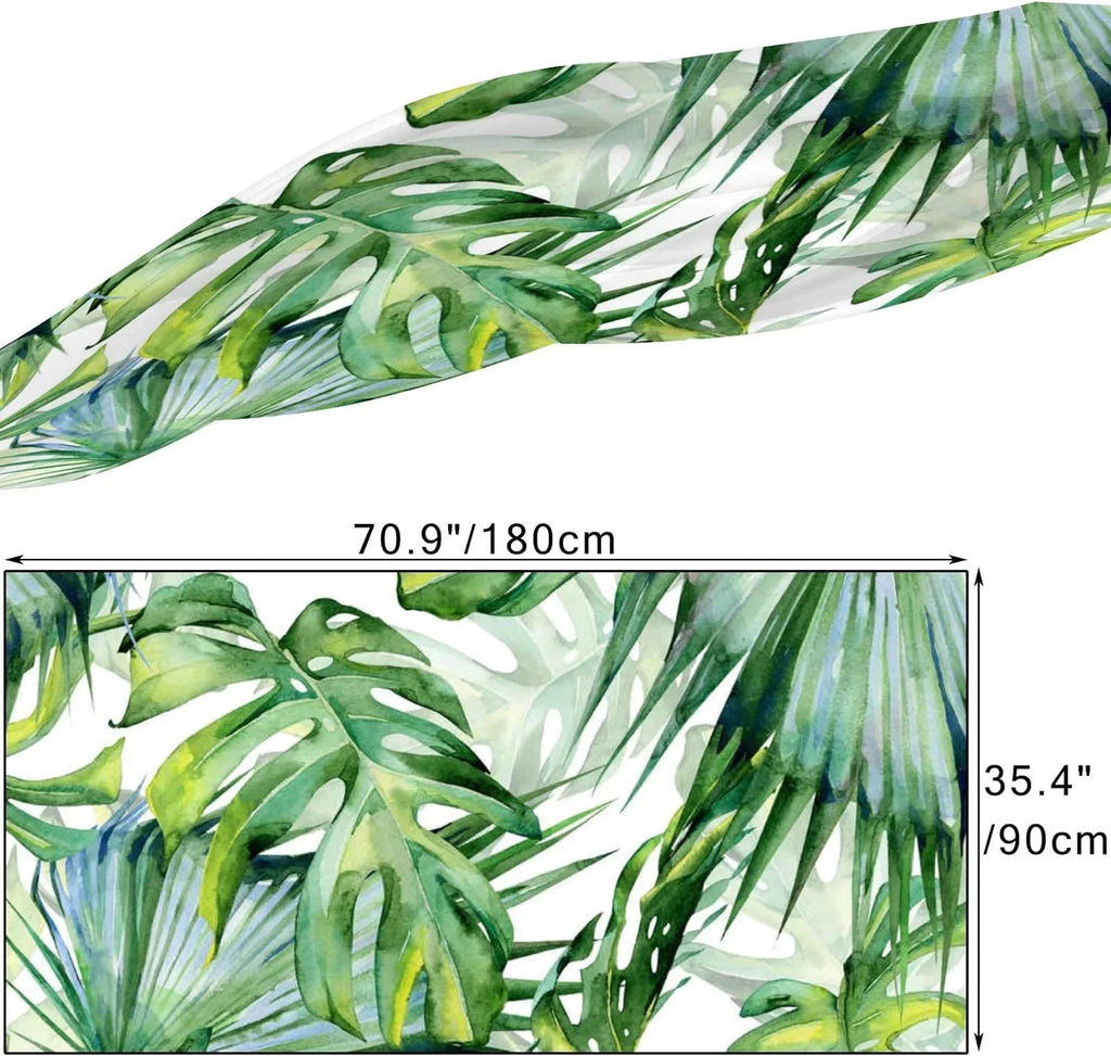 for Watercolor Neck Lightweight Leaves Scarves Silk Green Wrap Girls Long Shawl Women Scarf Hyjoy