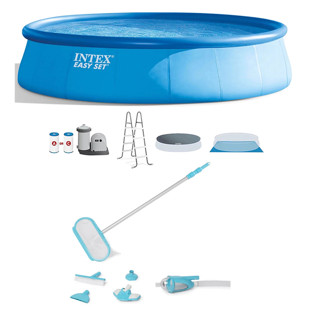 Pump, Set Maintenance Intex Kit Pool with 18'x48" Easy & Ladder Inflatable