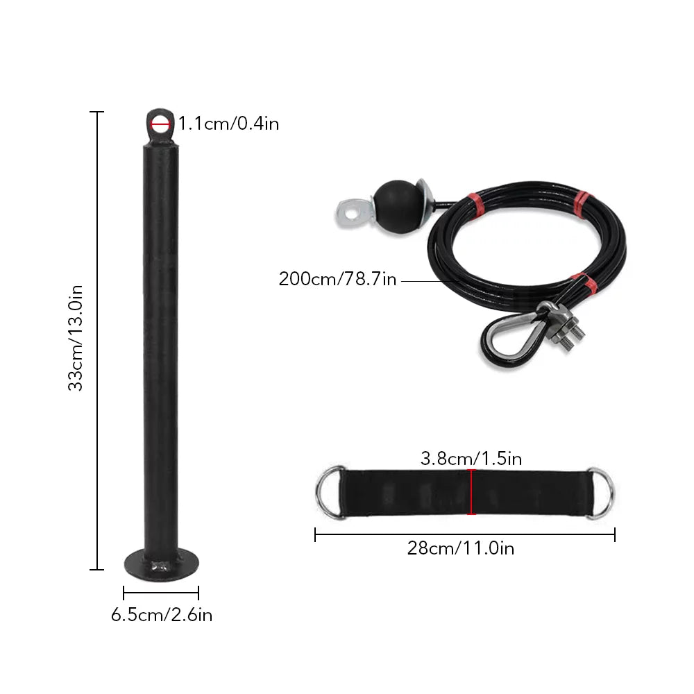 Fitness Training Cable Detachable Pin Upgraded Home Biceps System with Rotation Workout Machine Degree Tomfoto Super-Silent Pulley Gym Triceps 360 Attachment Loading Arm Pulley Equipment Strength