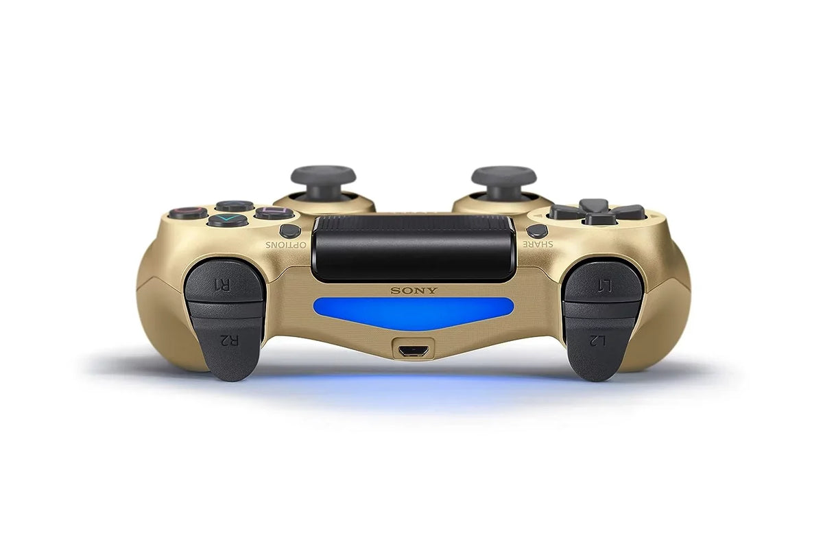 AXTION Like Gold PlayStation with BOLT Wireless Controller Earbuds Bundle 4 New DualShock 2