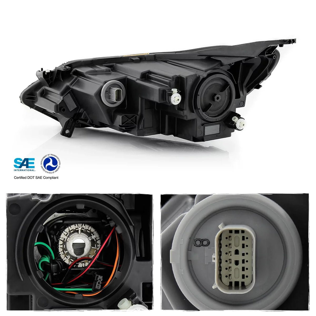 DRL Chevy 19 Headlight 2020 Equinox AKKON Passenger 2021 18 Chrome Headlamp - Right Type] 2018 2019 Fits LED 20 Side [HID/Xenon