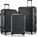 Wheels Sets inch Code Sets Suitcase and Lock Suitcase Hardshell ABS/PC 3 20'' () 28 Luggage Lightweight Travel 24'' Piece Spinner with Durable