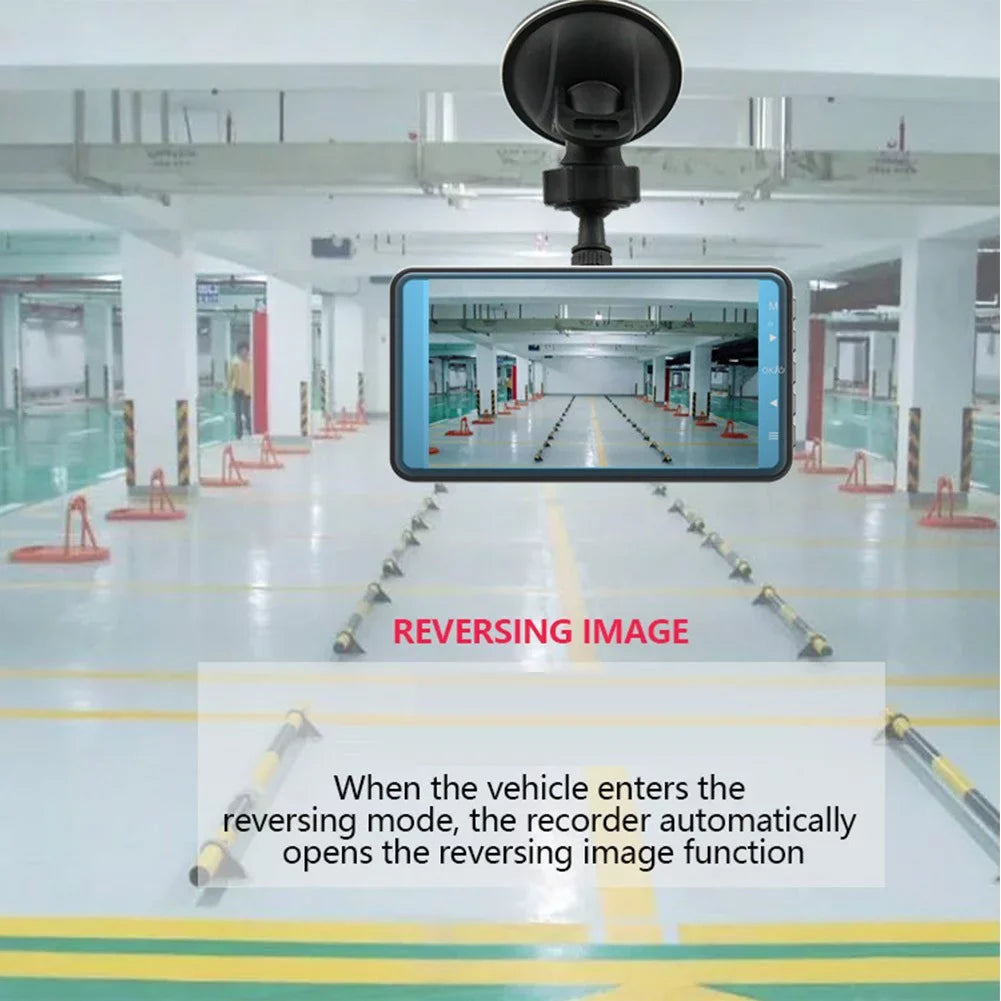Car Rear 1080P G-Sensor 4\\\" Touch Dual Front DVR Dash Camera Recorder Cam Screen