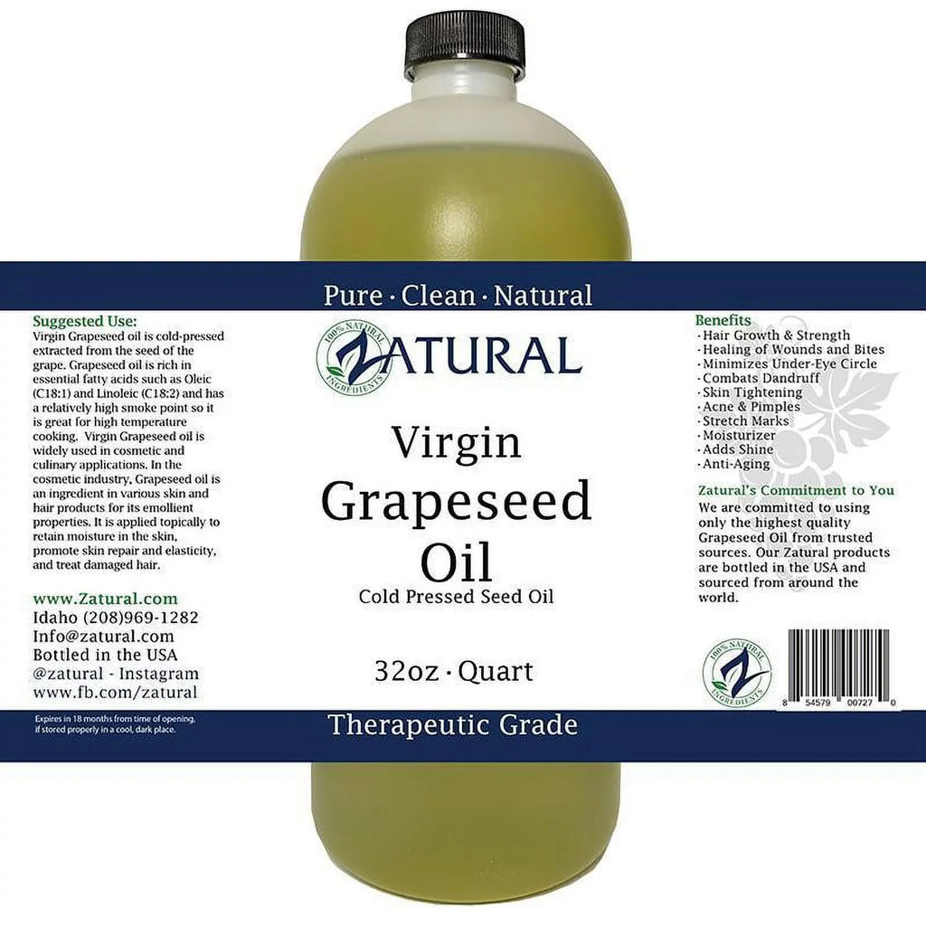 100% Grape Pure Virgin, Seed GrapeSeed Undiluted, Oil Ounce Pressed, Oil-Cold Gallon)) (1 (128