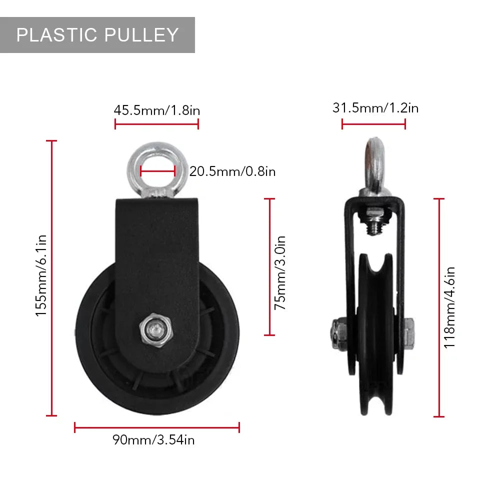 Fitness Training Cable Detachable Pin Upgraded Home Biceps System with Rotation Workout Machine Degree Tomfoto Super-Silent Pulley Gym Triceps 360 Attachment Loading Arm Pulley Equipment Strength