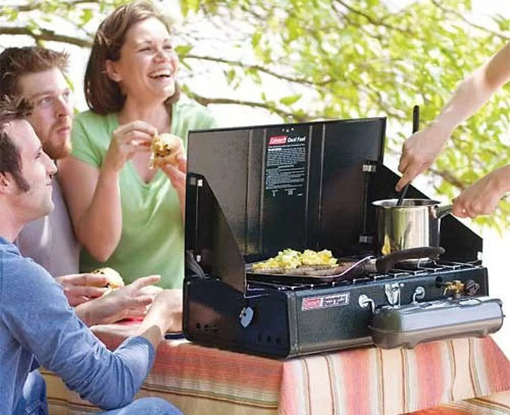 Dual Coleman Stove, Guide 2-Burner Camping Gas Powerhouse Series Fuel