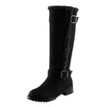 Heel Wide Boots Knee Calf Rain Artificial Mid Leather Zipper Boots Womens Womens High Booties Boots Boots 11 Wide for Boots Hiking Womens Mid Calf Womens Size Round Toe Calf Long Women