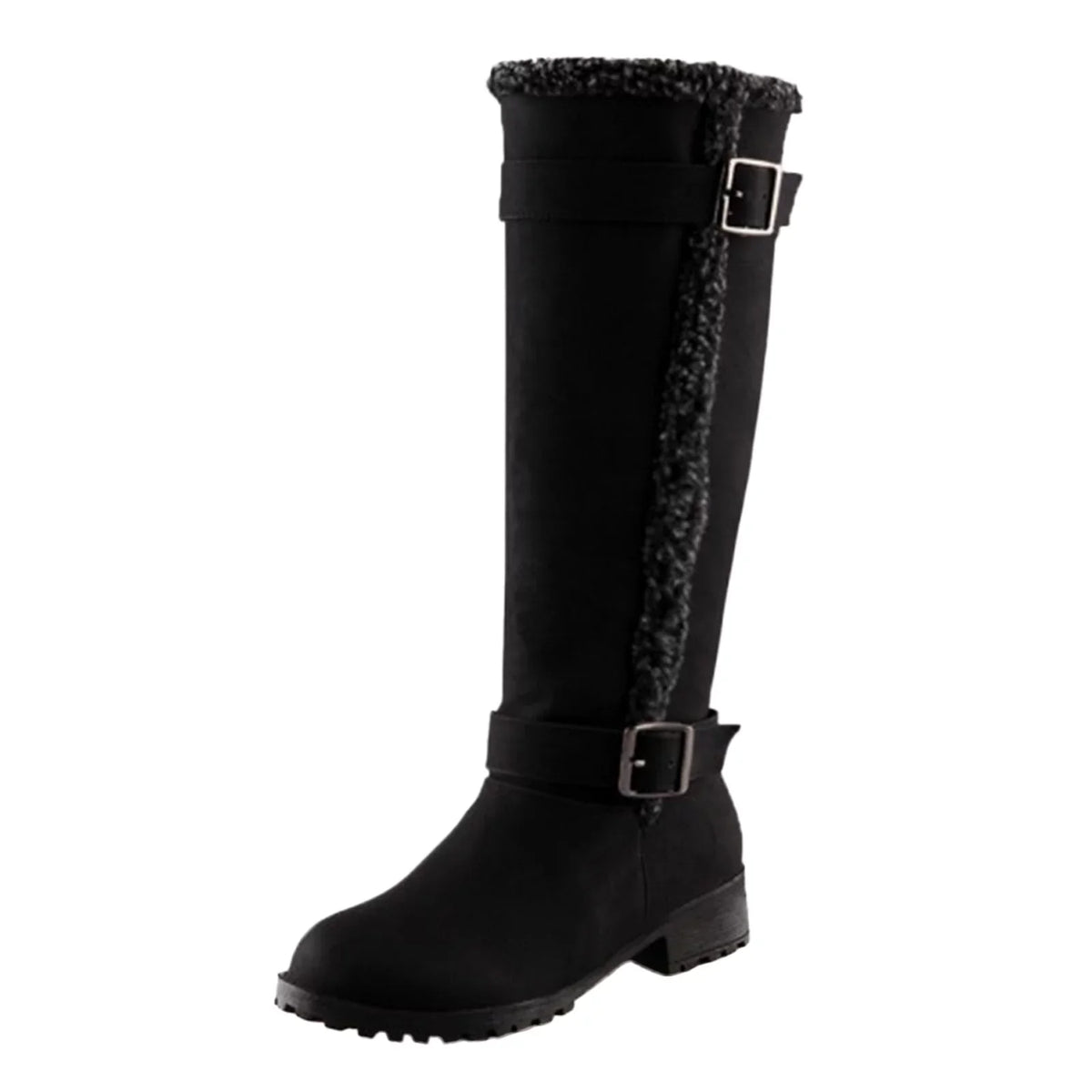Heel Wide Boots Knee Calf Rain Artificial Mid Leather Zipper Boots Womens Womens High Booties Boots Boots 11 Wide for Boots Hiking Womens Mid Calf Womens Size Round Toe Calf Long Women