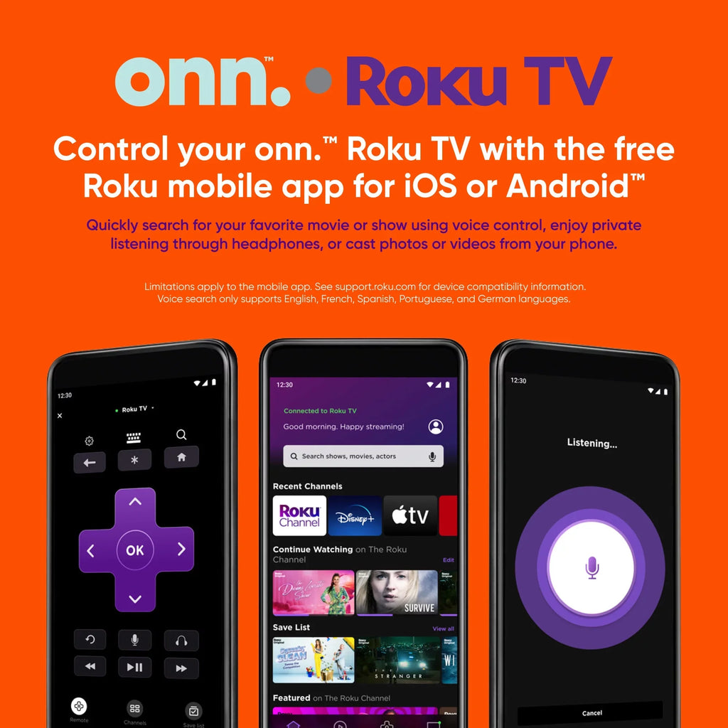 FHD (1080P) Class Roku TV 40” (100097810) LED onn. Smart