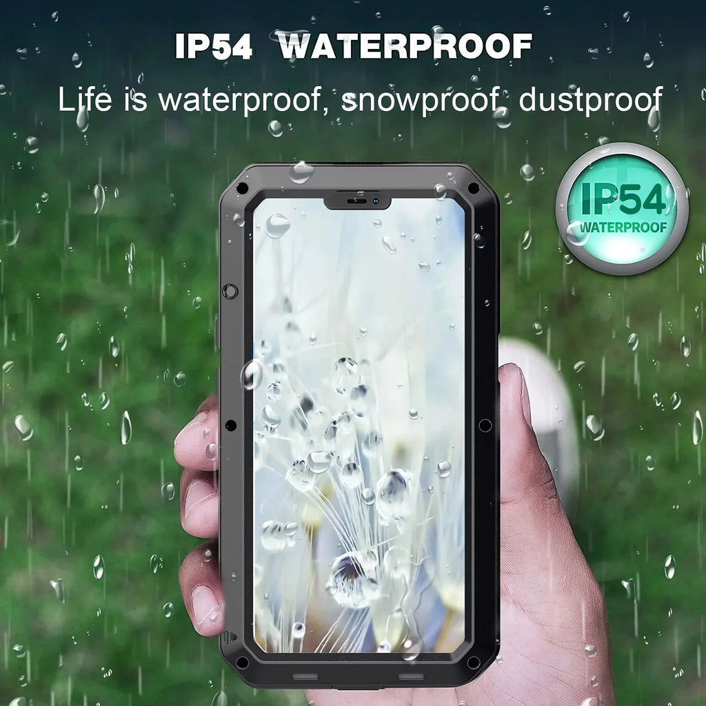 13 Shockproof Glass Scratch Grade Pro Military Aluminum (Red) Protection, and Rugged Outdoor Metal Duty Case Travel Gorilla Resistant Heavy iPhone