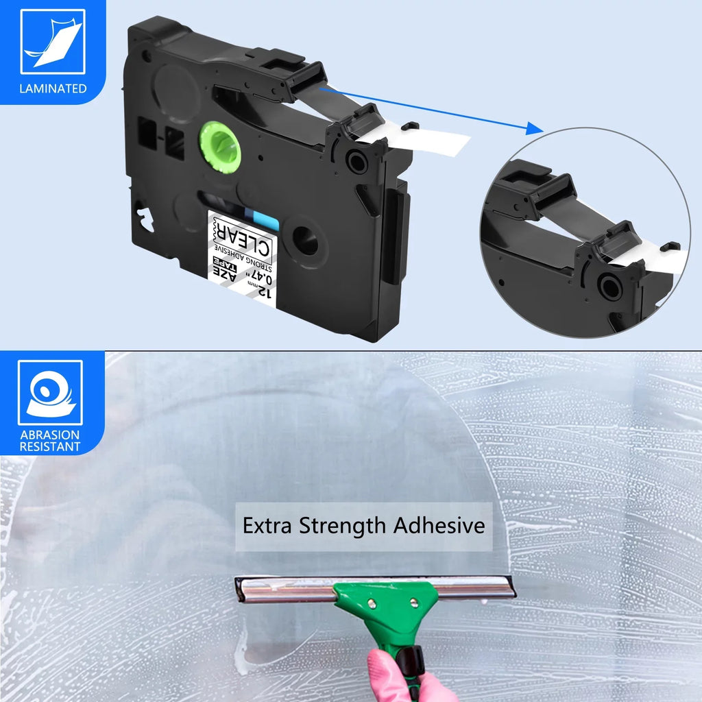 TZ on TZ-131 for Compatible Brother TZe-S131 TZe-131 TZe Clear Laminated 12mm 50PK P-touch Tape TZ-S131 GREENCYCLE Extra Label Strength