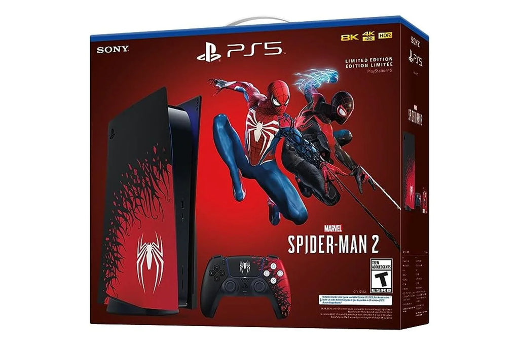 Controller with Display Stand 2023 (Disc Bundle PlayStation_PS5 Gaming Limited Version) Holiday Console Bundle Spider-Man Edition Marvel’s 2