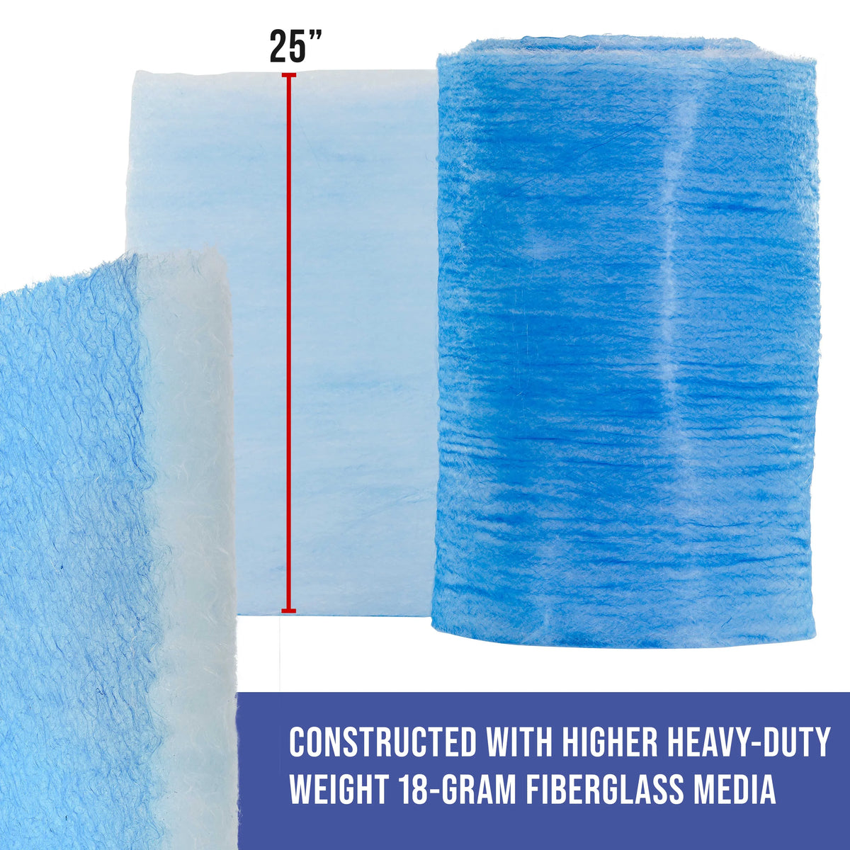 Booths Heavy-Duty Elite Gram Premium Traps Filter Paint 18 Refinish - 25" in Paint Auto Arrestor Paint Spray Captures Autobody Exhaust Master Booth Particles Overspray 300' Roll, Fiberglass - x