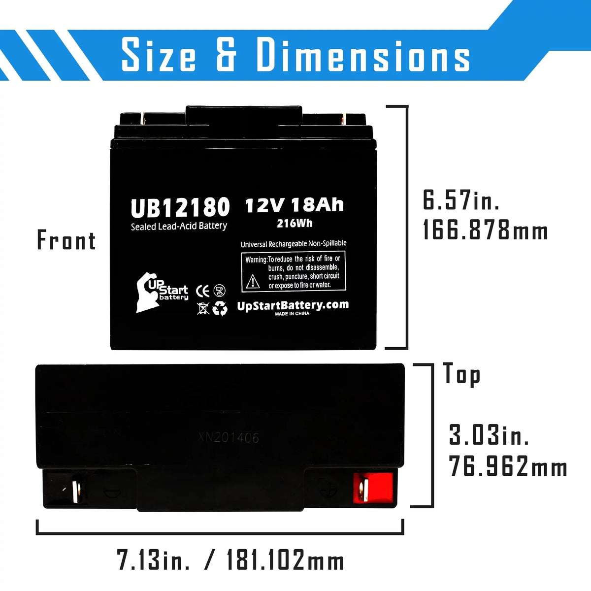 CF12V18 AGM, Replacement 3x Lead SLA) Eagle T4 Pitcher 18000mAh, Pack - Battery UB12180 18Ah, - Terminal, Battery Sealed (12V, Acid Universal Compatible
