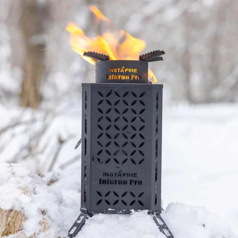 Outdoor Emergency, Inferno Stove New Pro Camping) Biomass InstaFire (off-Grid, Fuel