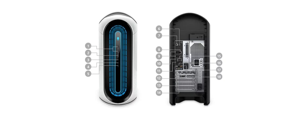 '- Gaming HDD RTX Core CPU GDDR6X 5 - RAM 3080 @ 1TB R12 Gen i7 Dell Restored - (2021) 8 - SSD Aurora GHz 1TB 32GB Cores 11th Alienware Desktop 10GB (Refurbished) - +