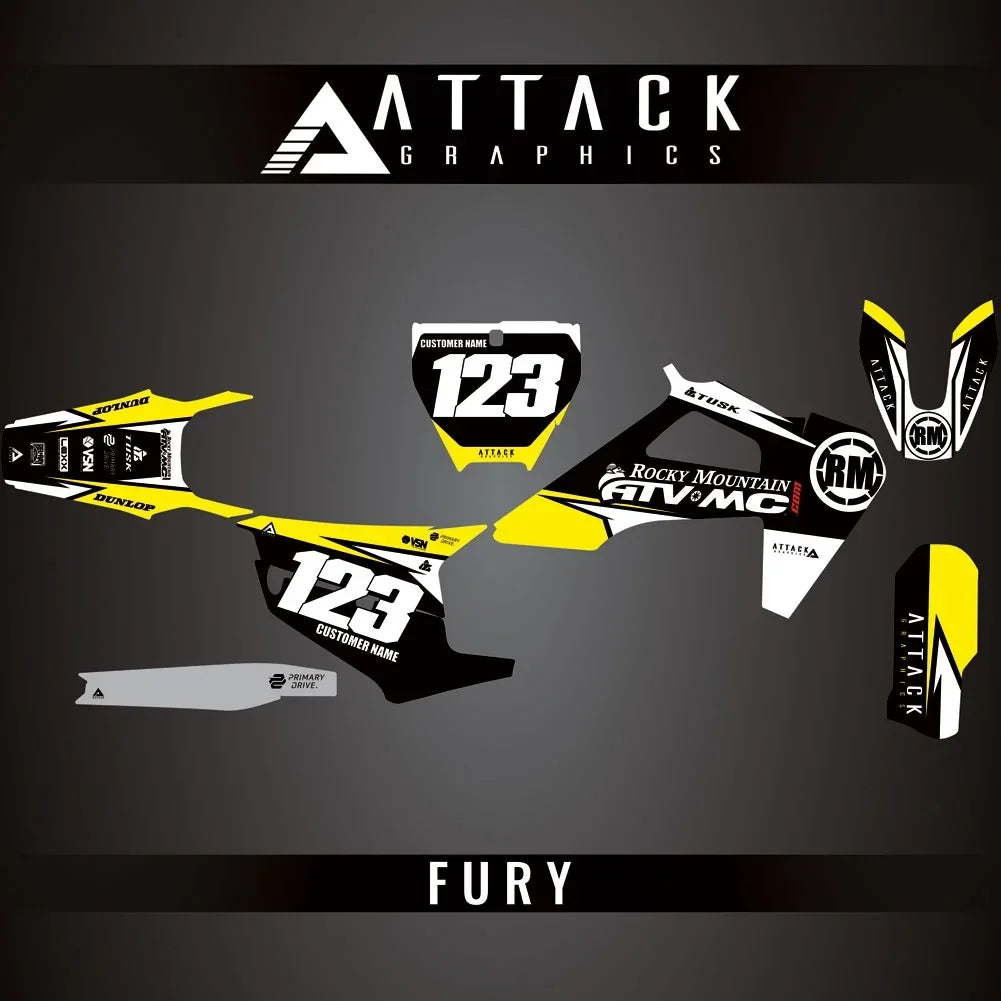 2021 Graphics Bike Fury for Kit 450 Husqvarna FX Custom Attack Complete Graphics