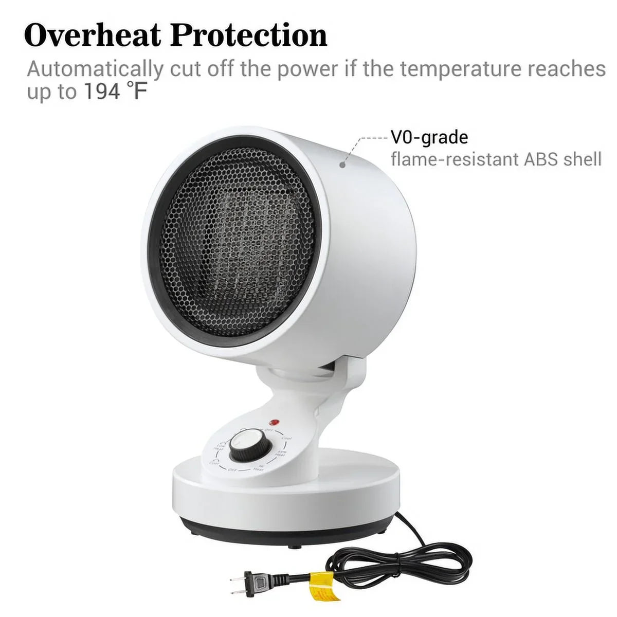 (900W), Heat and 3 , modes Heat Cooling Up Heat (1500W), Machine Low Space & Office Heater for Fan,with Cool including Space Quick 2-In-1 High Mode Electric Fan, (10W) Cool Home, Warm