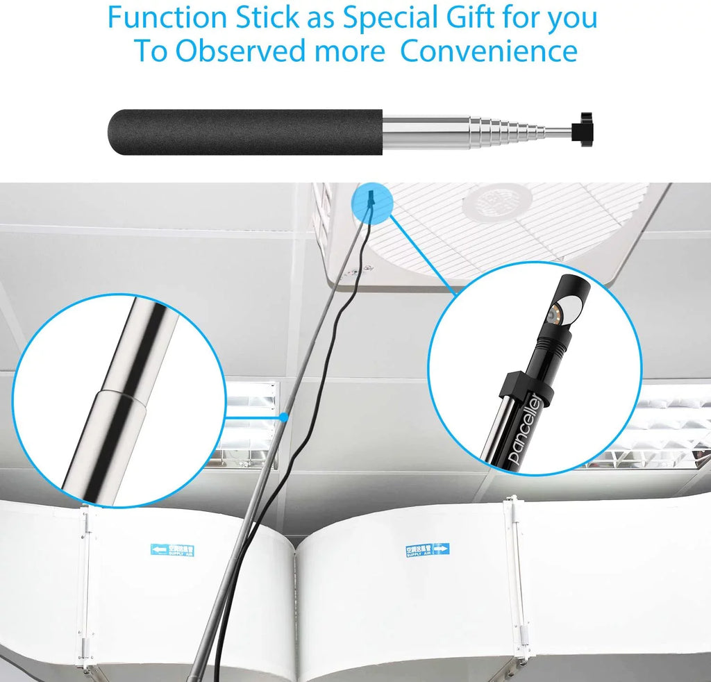 LED Snake Endoscope with for Table Rigid 8 Camera Cable Ipad (5 HD FT) Camera Light PC WiFi Android Metes,16.5 Pancellent iPhone Wireless 1200P Inspection Smartphone Borescope