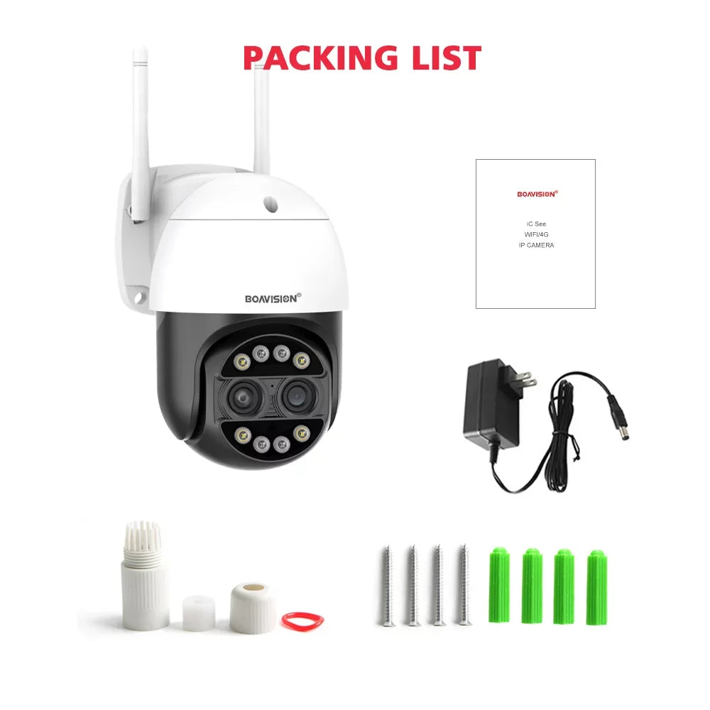 Security Camera IP ICSee Camera WiFi Lens CCTV Wireless PTZ HD Outdoor Dual Home