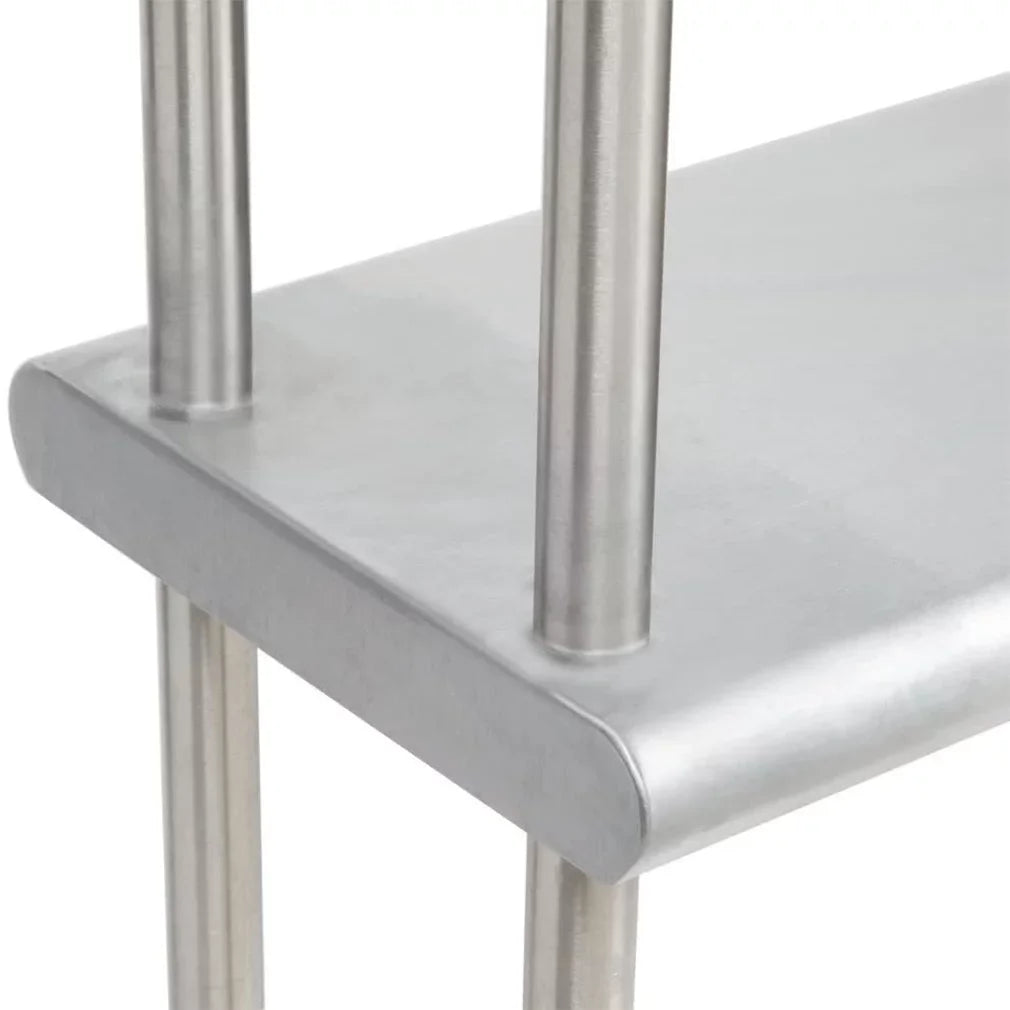 Shelves Combo Work Table Two Shelving Metal & Kitchen Prep Wide 30" Steel Tier | 12" Table 18" Overshelf x Stainless | With Double