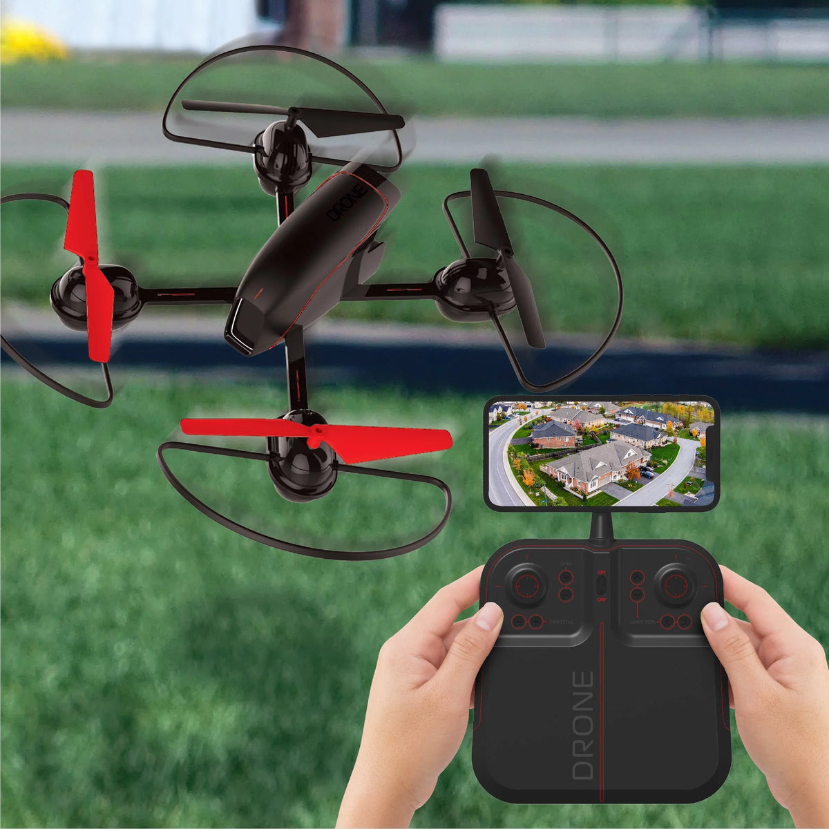 Controlled Camera, Mach Wireless IMAGE Stream Remote Assisted with Landing, and 2.4GHz Drone RC with Quadcopter 10inch Rechargeable SHARPER