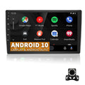 Touchscreen Double Binize Radio 9 Inch Navigation camera, Car Backup Apple control, Stereo 10 GPS Car Din CarPlay&Android with Compatible Auto Bluetooth,SW Android with
