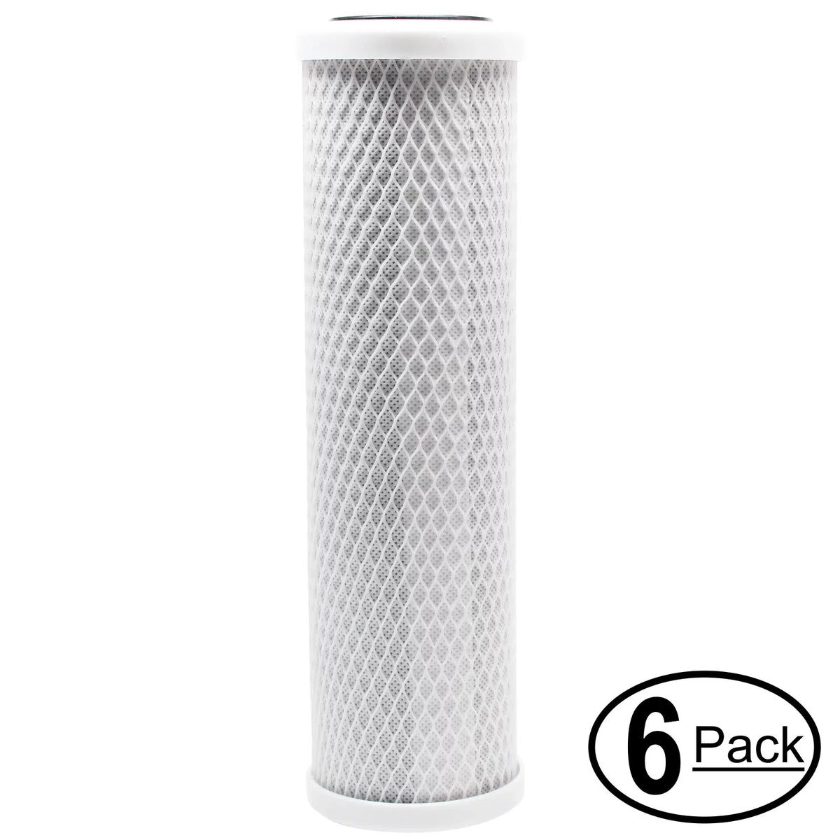 '- inch - FILTRATION Carbon Block 6-Pack GXRM10GBL GE 10 Compatible Pure Brand Universal for REVERSE Activated Denali Filter SYSTEM GE OSMOSIS Filter with