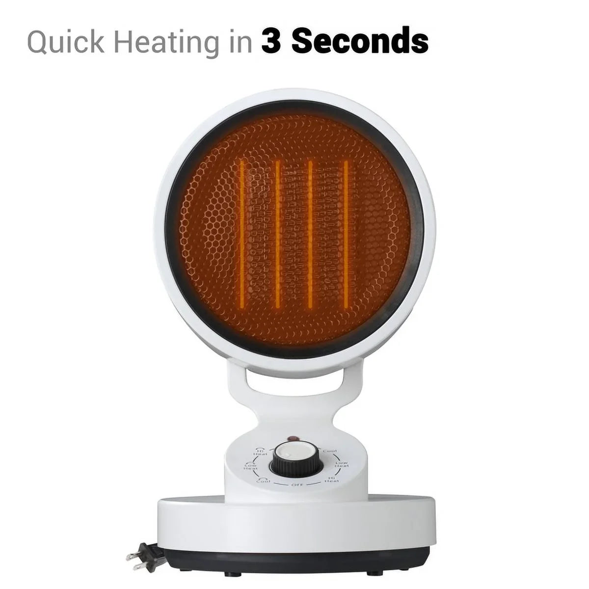 (900W), Heat and 3 , modes Heat Cooling Up Heat (1500W), Machine Low Space & Office Heater for Fan,with Cool including Space Quick 2-In-1 High Mode Electric Fan, (10W) Cool Home, Warm
