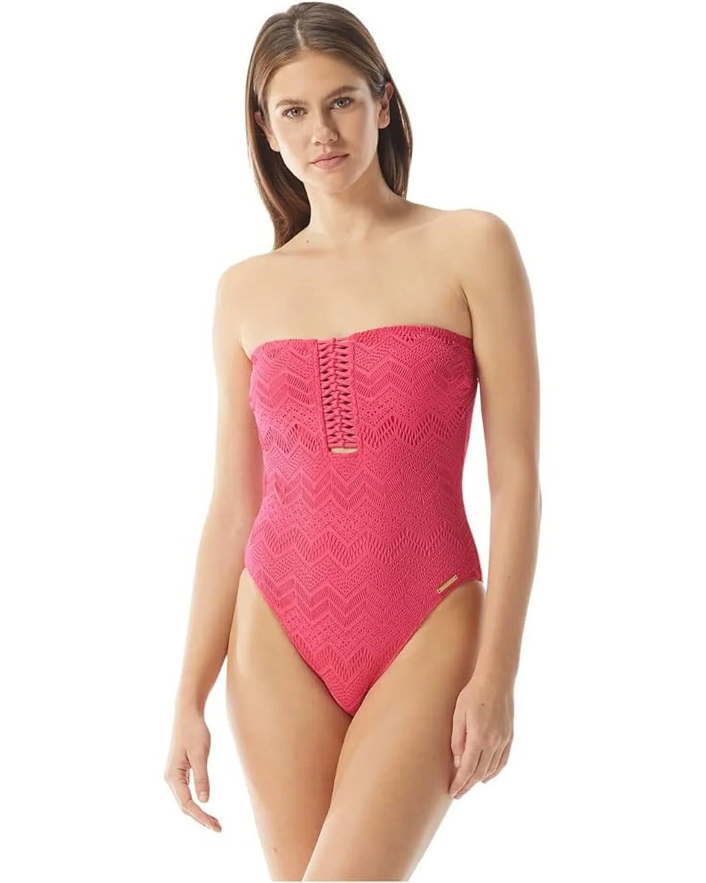Swimsuit, One-Piece Bandeau Camuto DRAGON 6 US Vince FRUIT Crochet