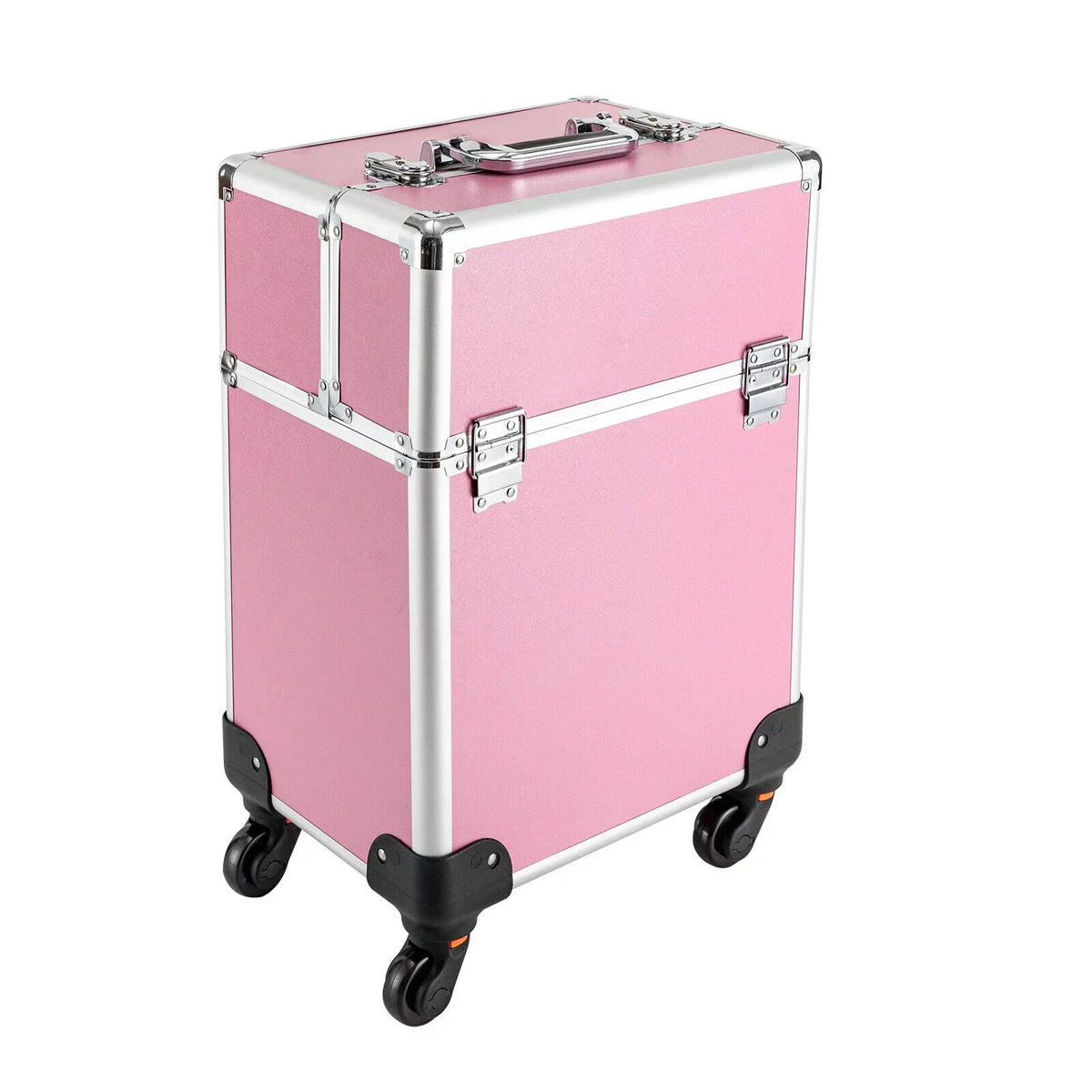 Trolley Wheels Professional Cosmetic Rolling Train 4-Tier Miumaeov Makeup Case Organizer Storage Makeup with
