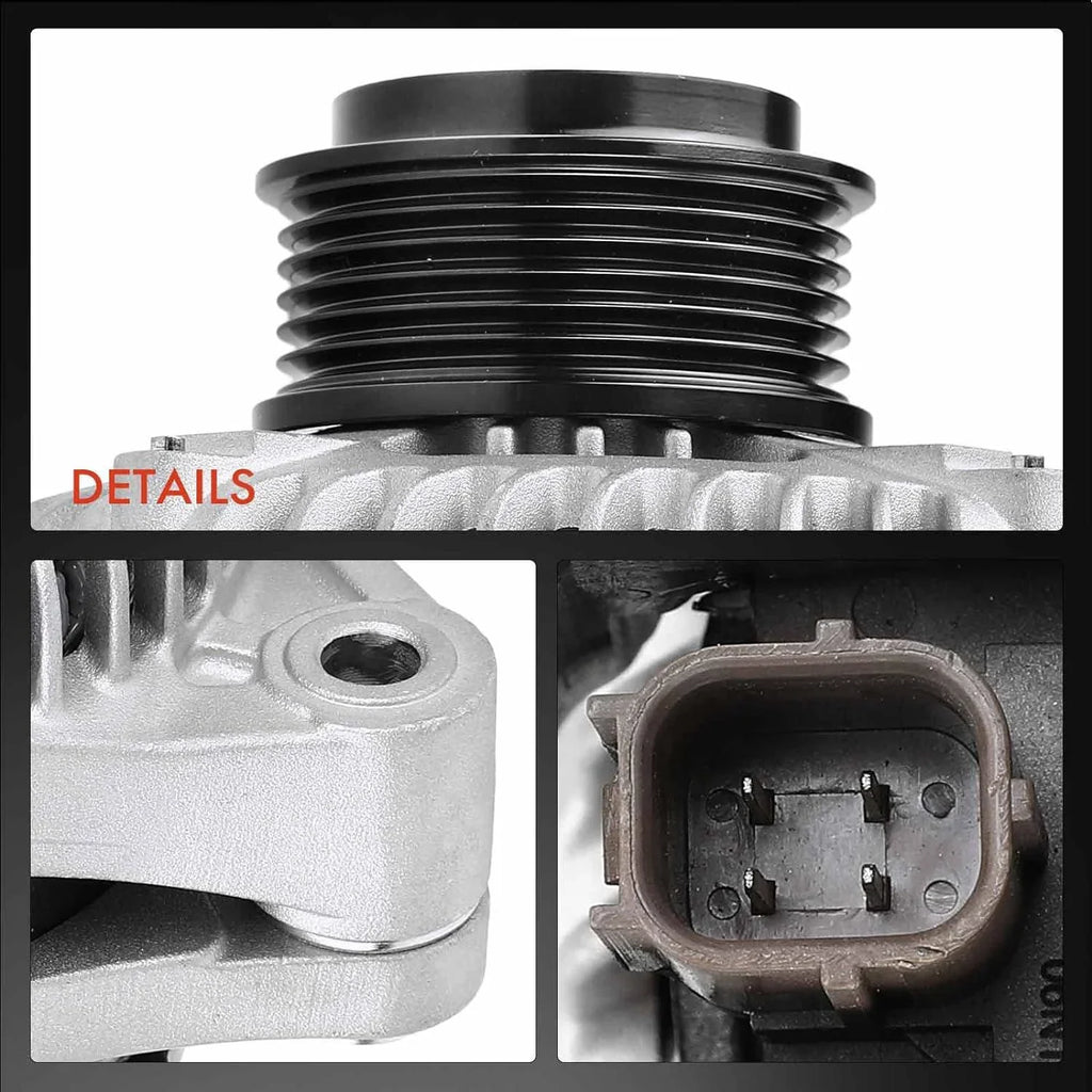 Replace# V6 2012-2015, Honda with 2011-2013, Pulley, Compatible Alternator 3.5L, 12V A-Premium CW 130Amp Ridgeline 2012-2014, 6-Groove Pilot 31100-RV0-A01 Odyssey