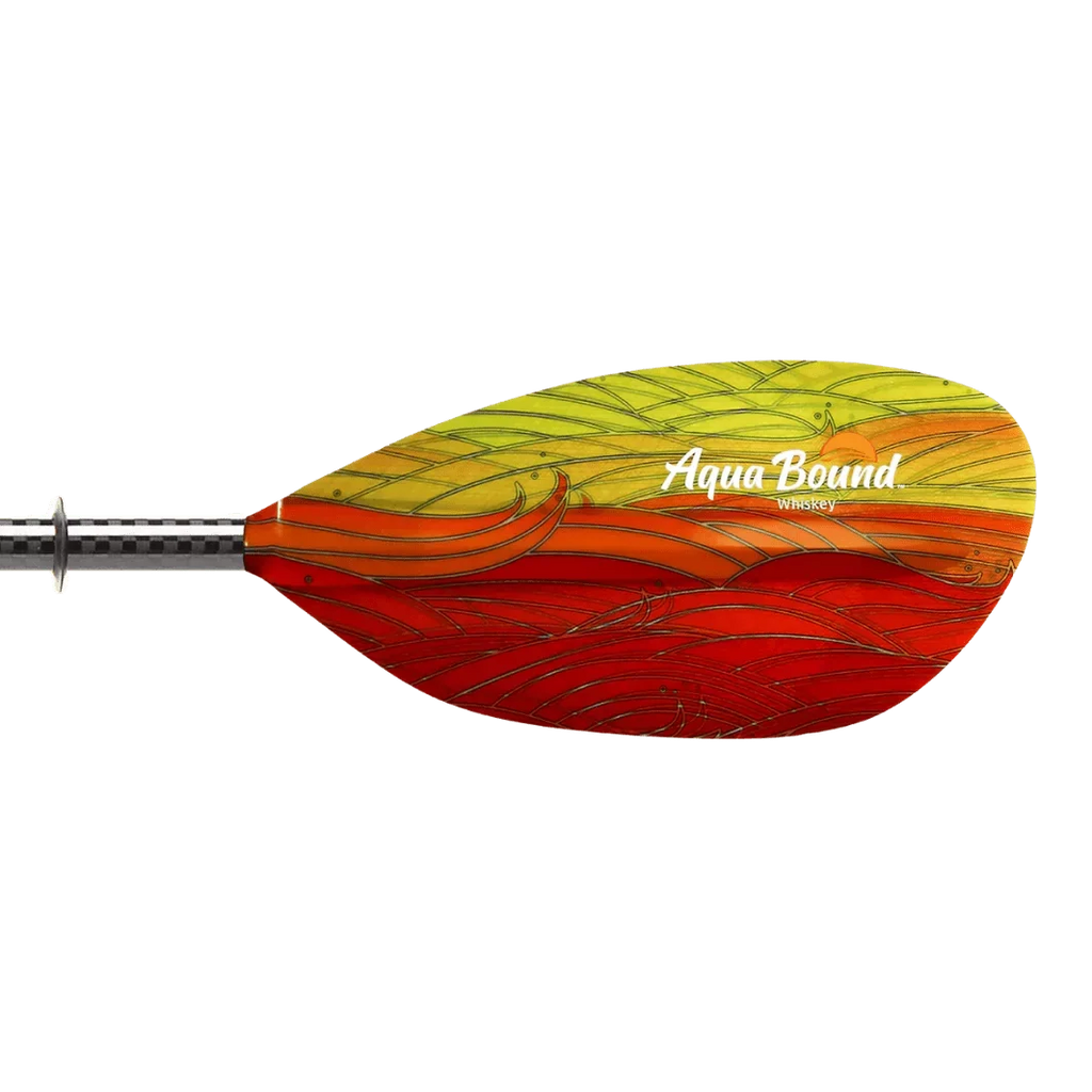 Straight Shaft Bound 2-Piece Whiskey Kayak Fiberglass Aqua Paddle