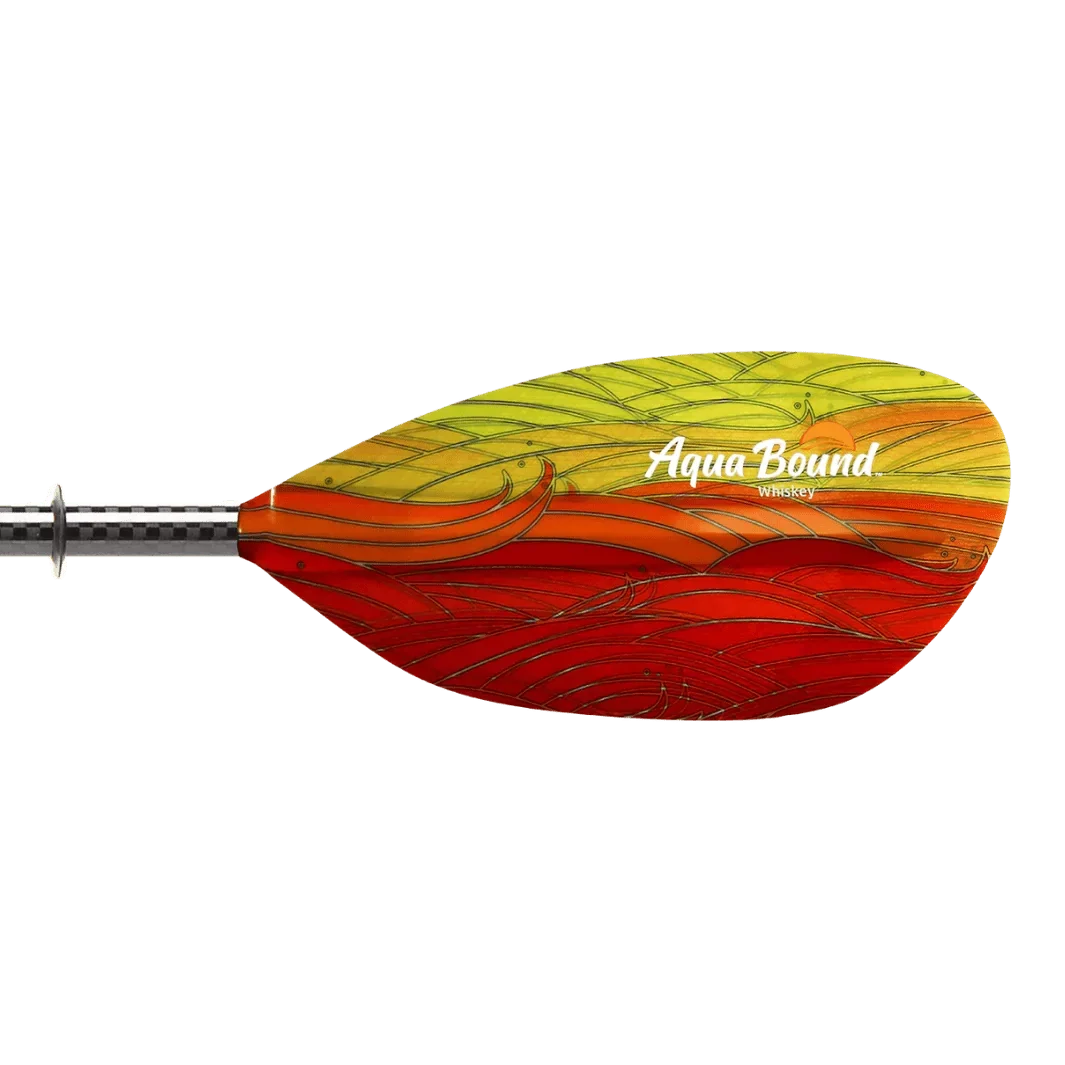 Straight Shaft Bound 2-Piece Whiskey Kayak Fiberglass Aqua Paddle