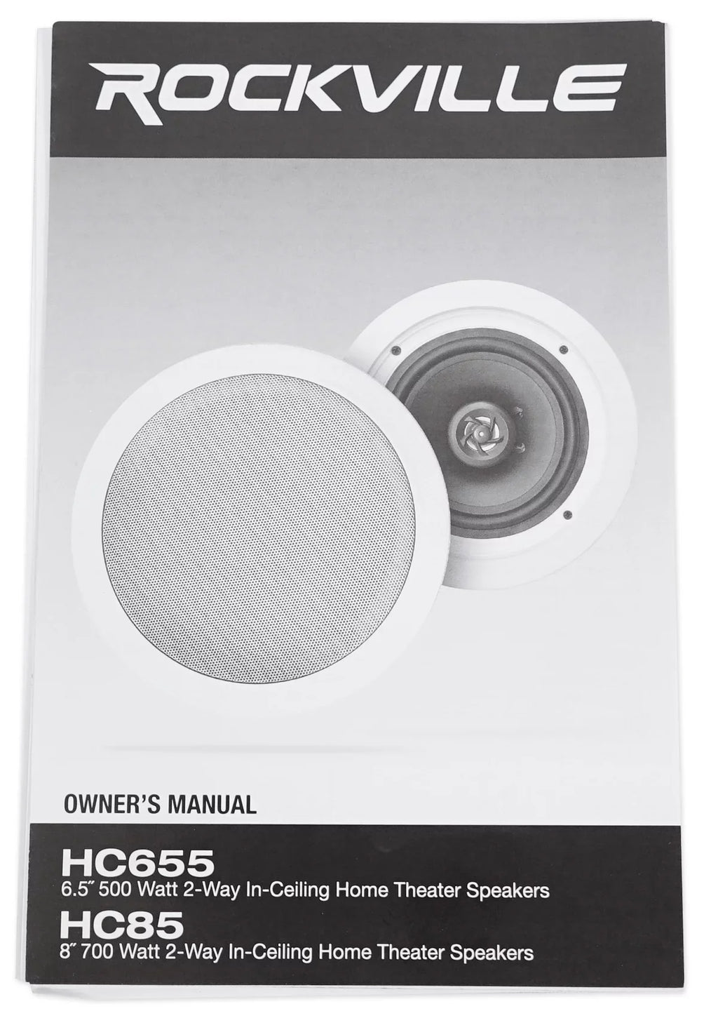 White 8" Kit 4-Room Audio Speakers Rockville Home Ceiling Receiver+(8) RPA40BT