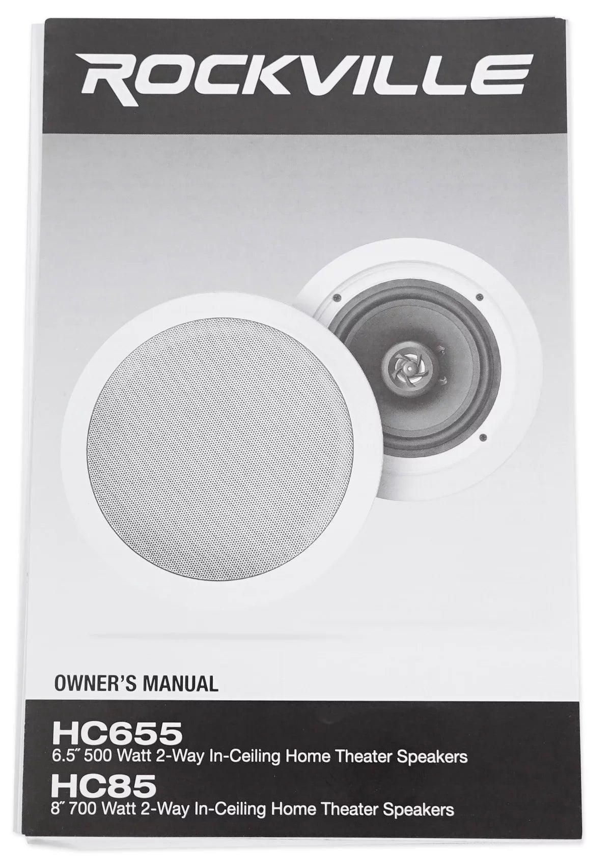 White 8" Kit 4-Room Audio Speakers Rockville Home Ceiling Receiver+(8) RPA40BT