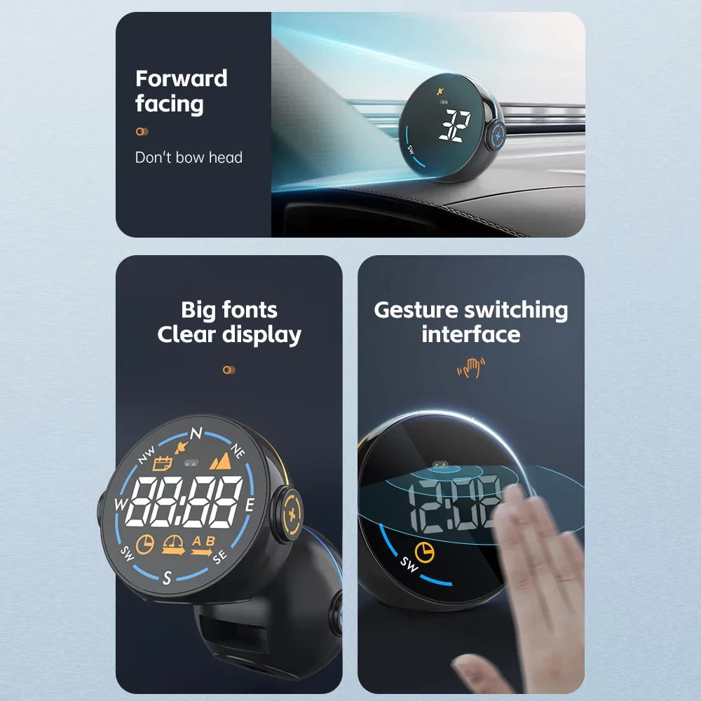 Clear Meter Digital Setup Altitude ammoon & Display, Display Speedometer Head Easy GPS Speed H600G Car