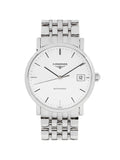 Dial White Steel Watch Automatic Elegant L4.809.4.12.6 Longines Stainless Ladies