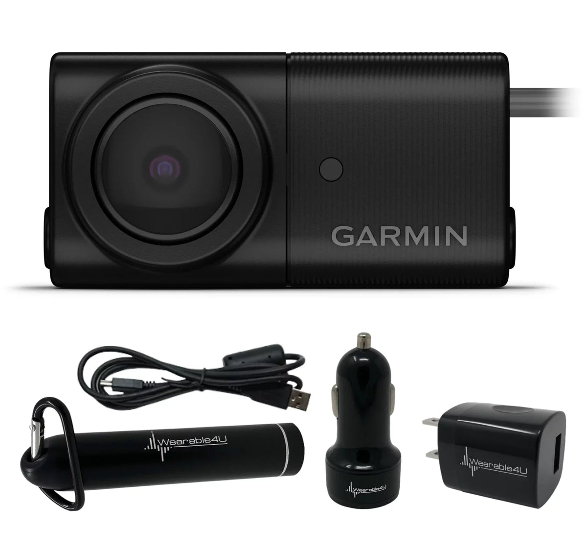 Range 50 Wearable4U Trucks, Power NightGlo Pack Bundle Wireless Trailers Night with – with Weather-Resistant, RVs and 50ft BC Lens, Camera, Illumination, Backup Garmin Vision for 160-degree